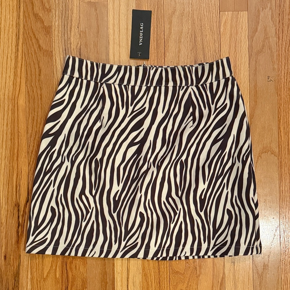 NWT Soft Suede Zebra Print Women's Skirt